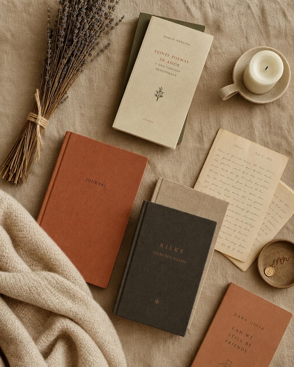 Poetry lavender editorial moodboard