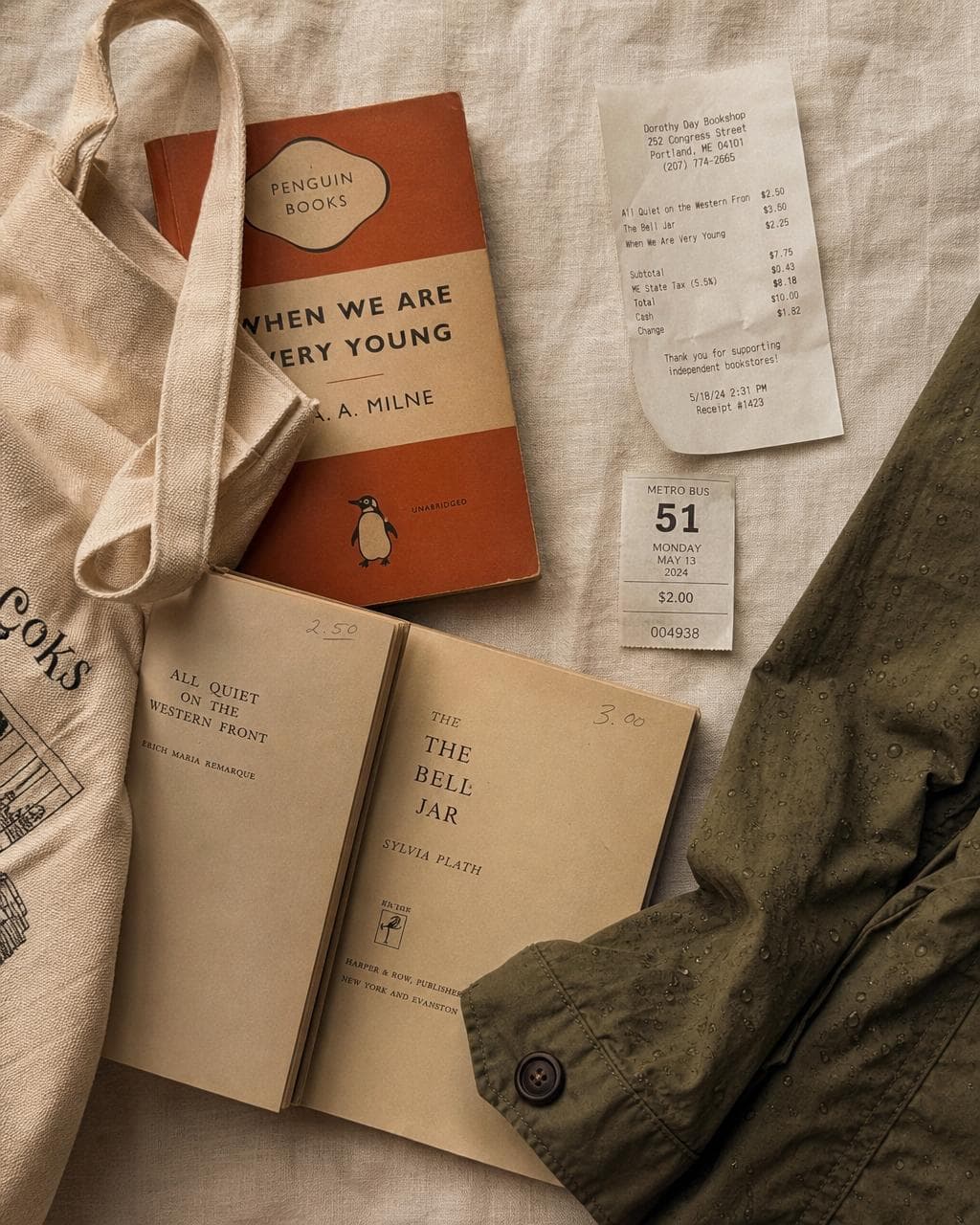 Secondhand books editorial moodboard