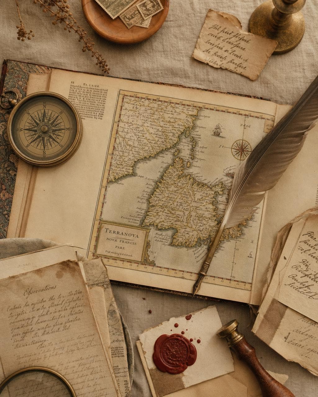 Antique atlas editorial moodboard