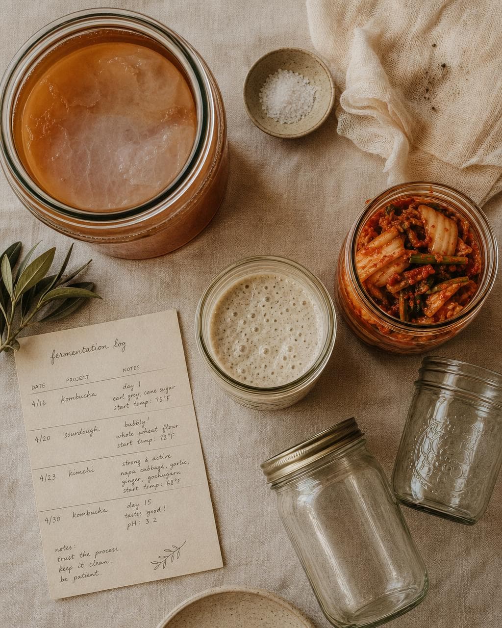 Fermentation editorial moodboard