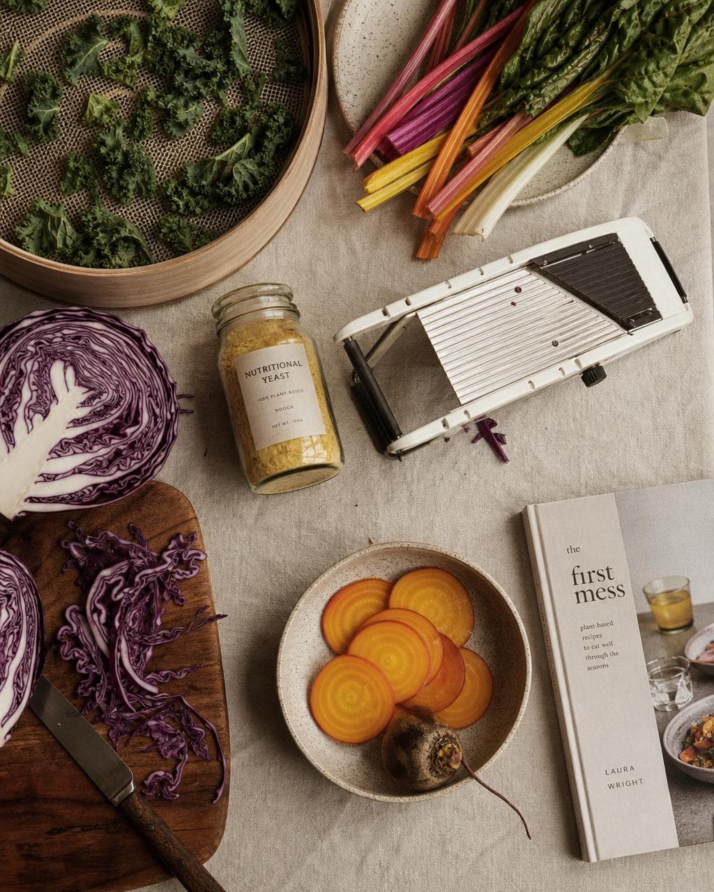 Plant based editorial moodboard