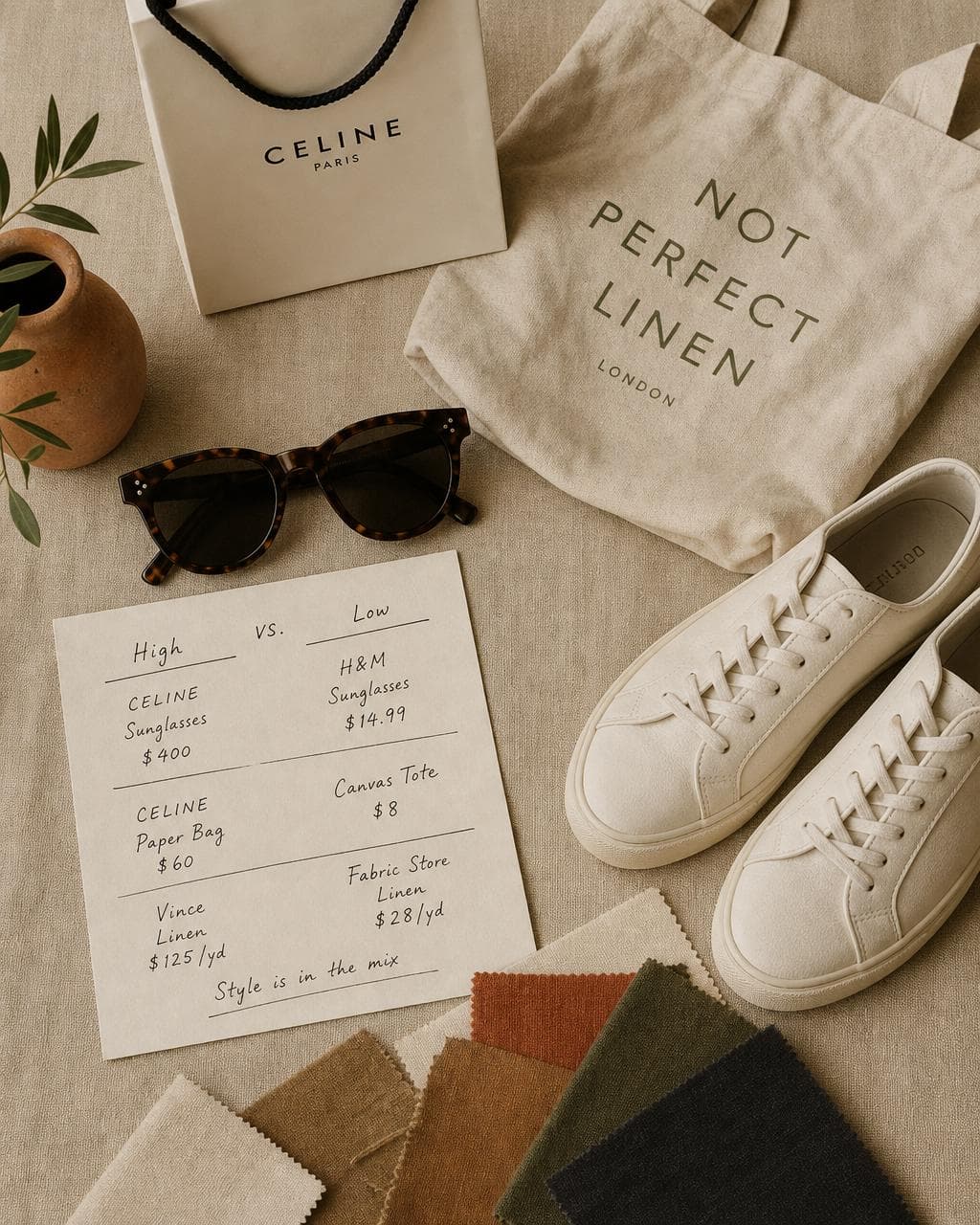 High low editorial moodboard