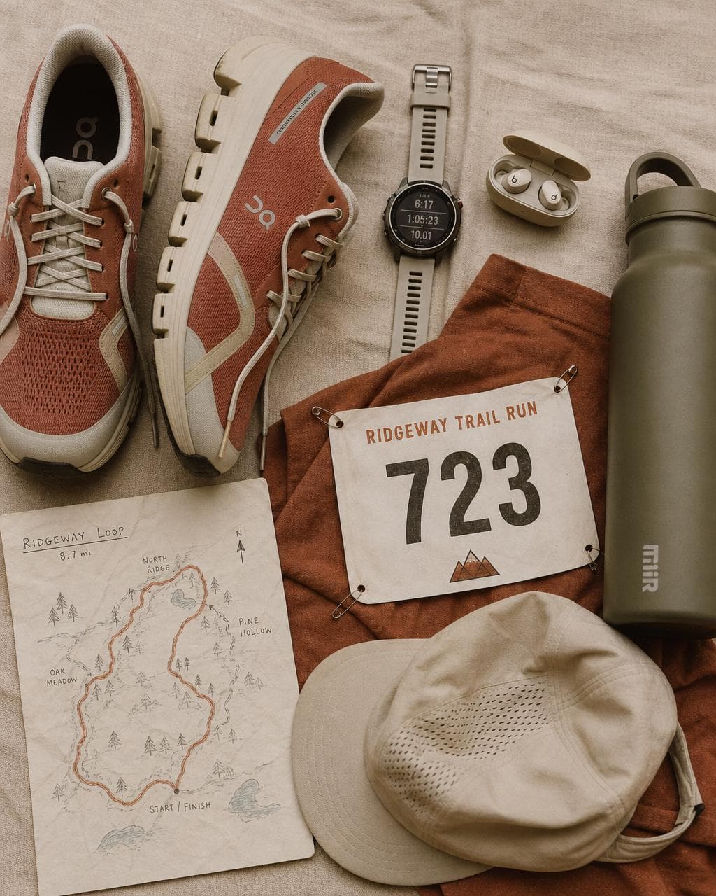 Running editorial moodboard