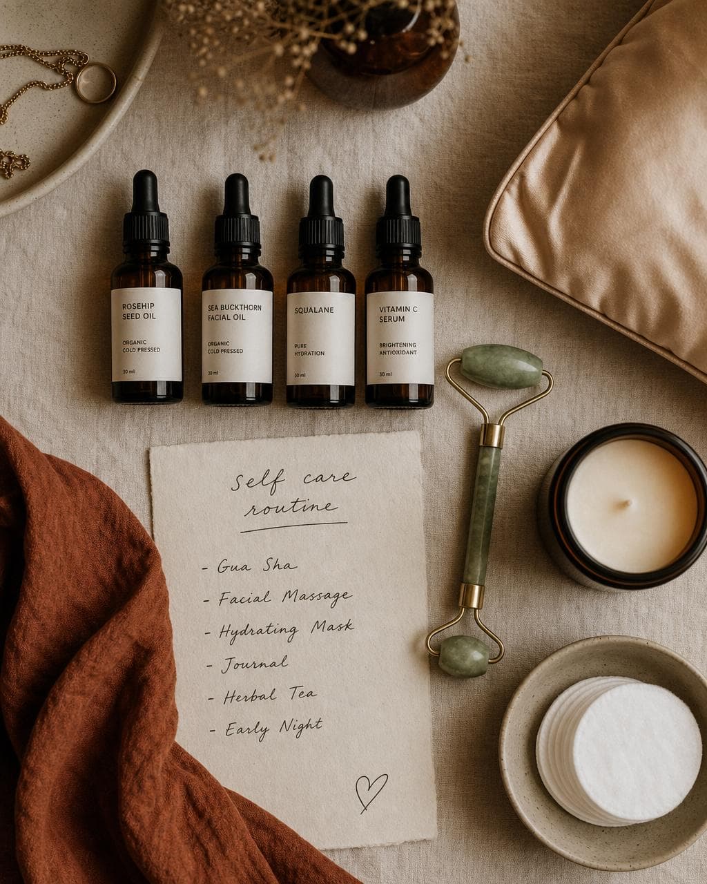 Skincare editorial moodboard