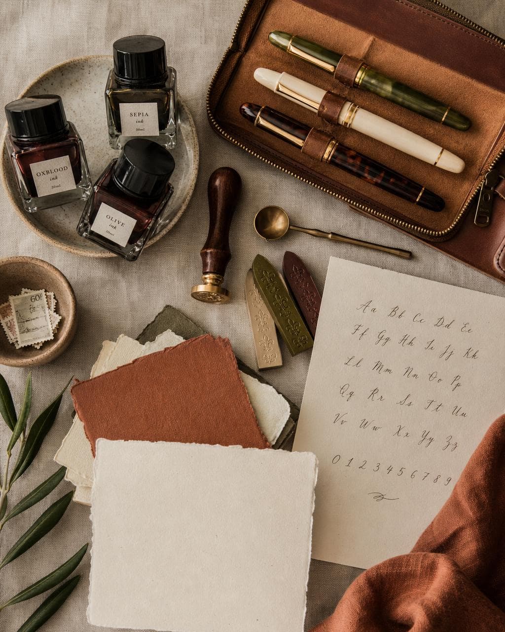 Stationery editorial moodboard