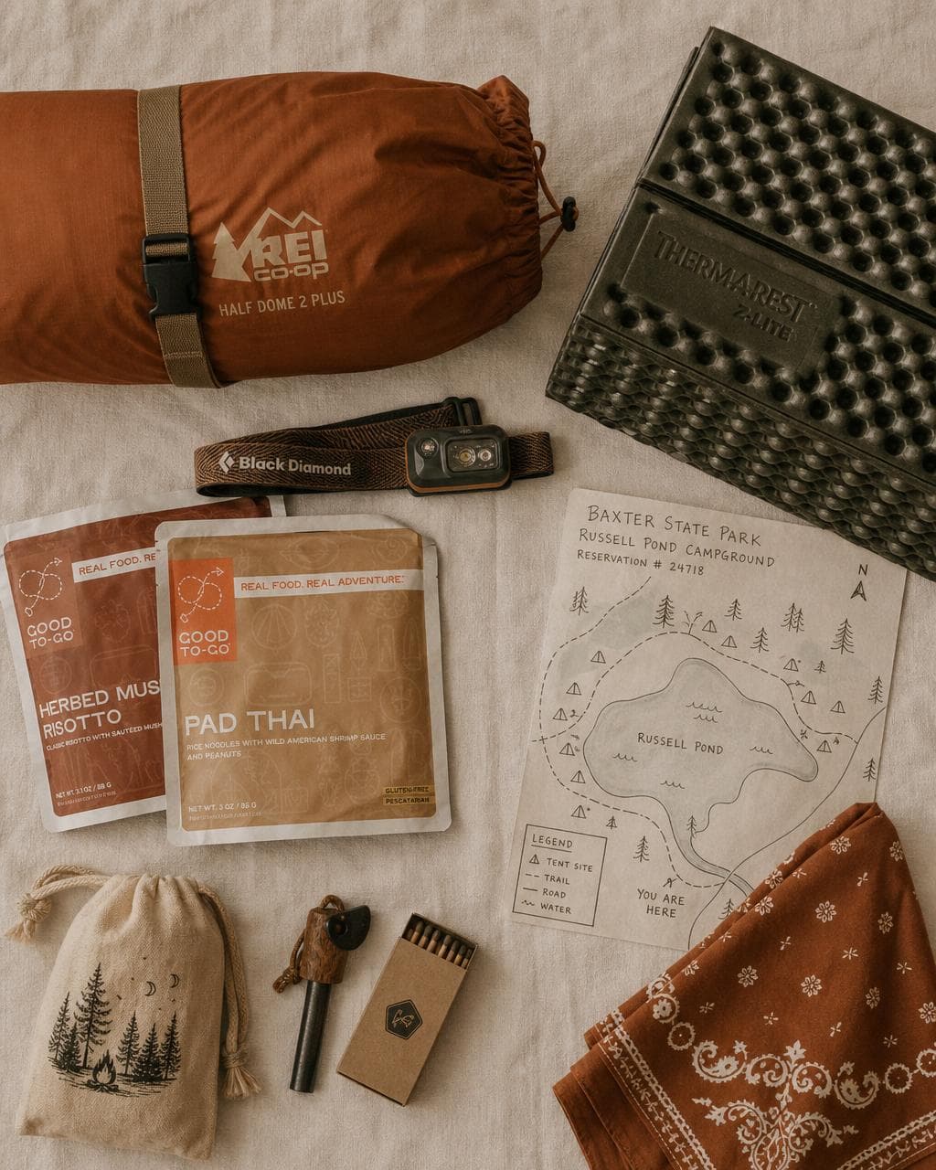 Camping editorial moodboard