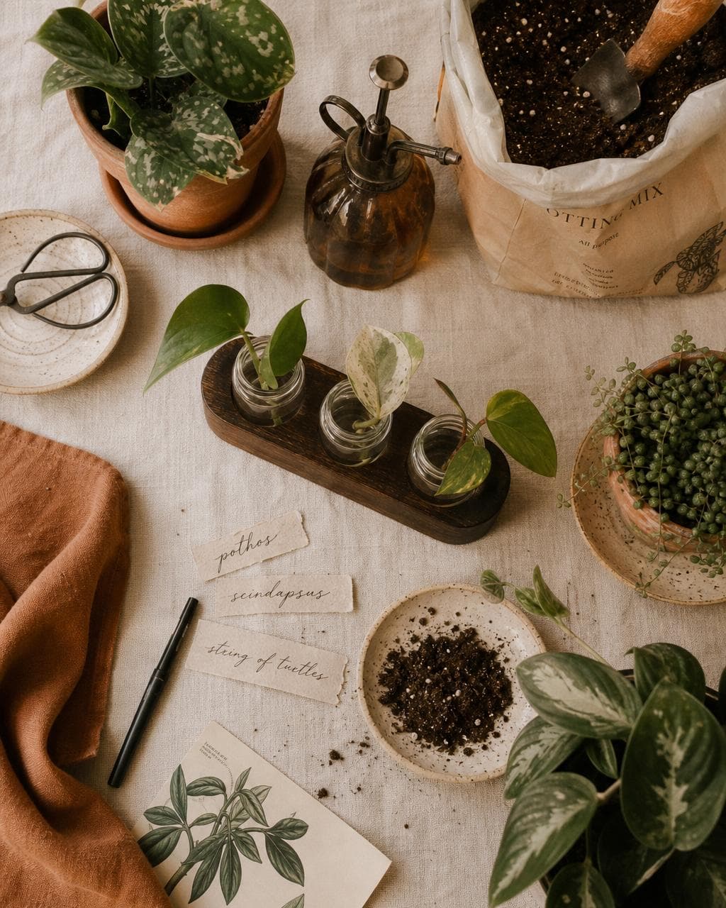 Plant parent editorial moodboard